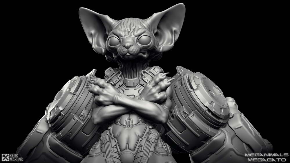 [大神系列-keosmasons-中字]zbrush+substance+3dsmax角色实录-Megagato