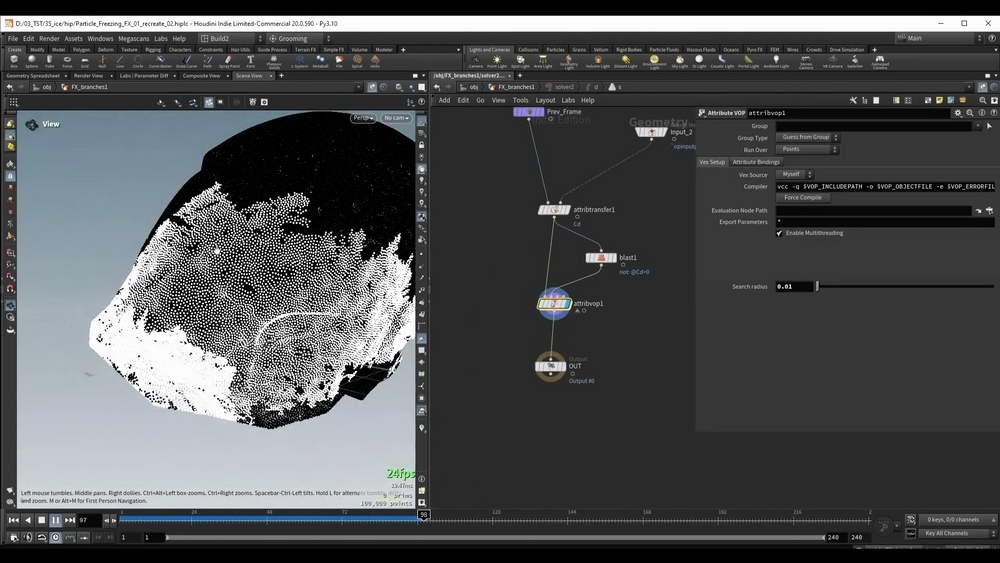 [voxyde特效学院-国语]houdini20+nuke冰冻粒子特效