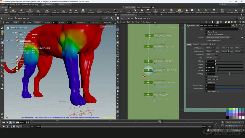 [gnomon学院-S.Esfehani-国语]Houdini20.0幻想生物毛发技术