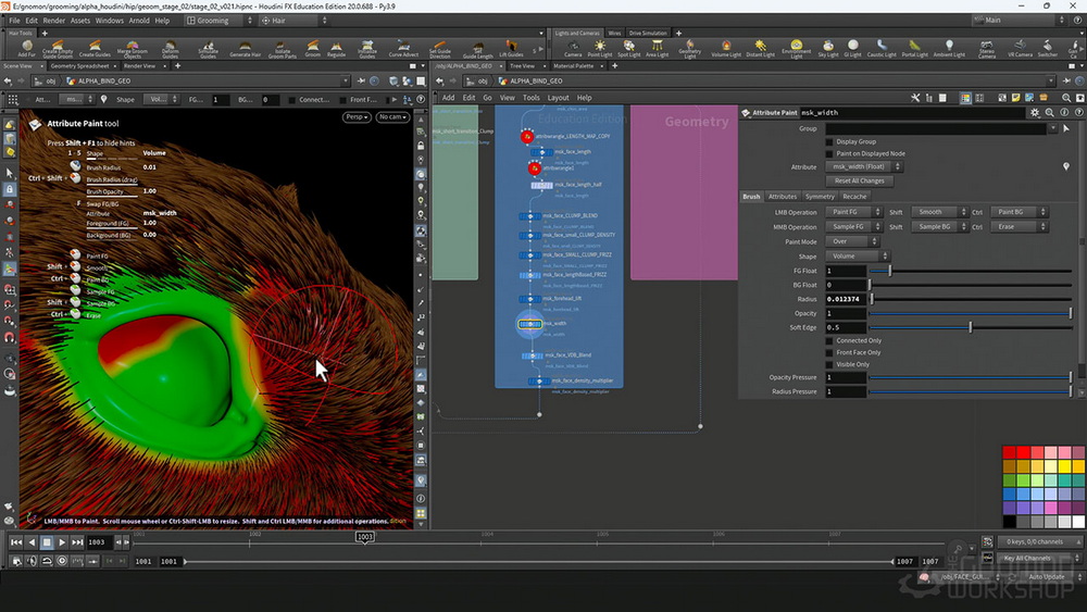 [gnomon学院-S.Esfehani-国语]Houdini20.0幻想生物毛发技术
